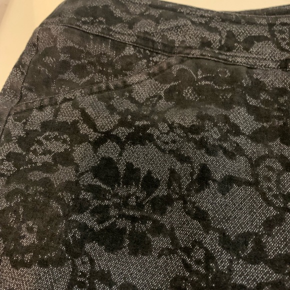 Vintage 90s-Y2K- Black Lace Wide Leg Jeans.Grunge - Picture 15 of 15